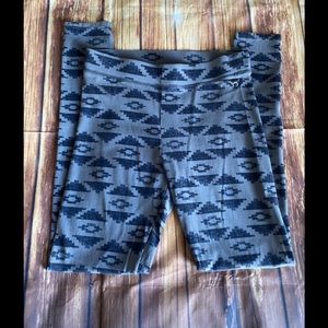 PINK Women’s Gray/Black Cotton Leggings Sz Small